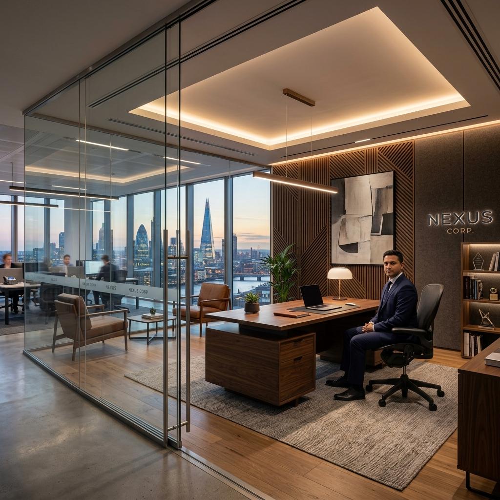 Commercial corporate office cabin interior design Commercial corporate office cabin interior design